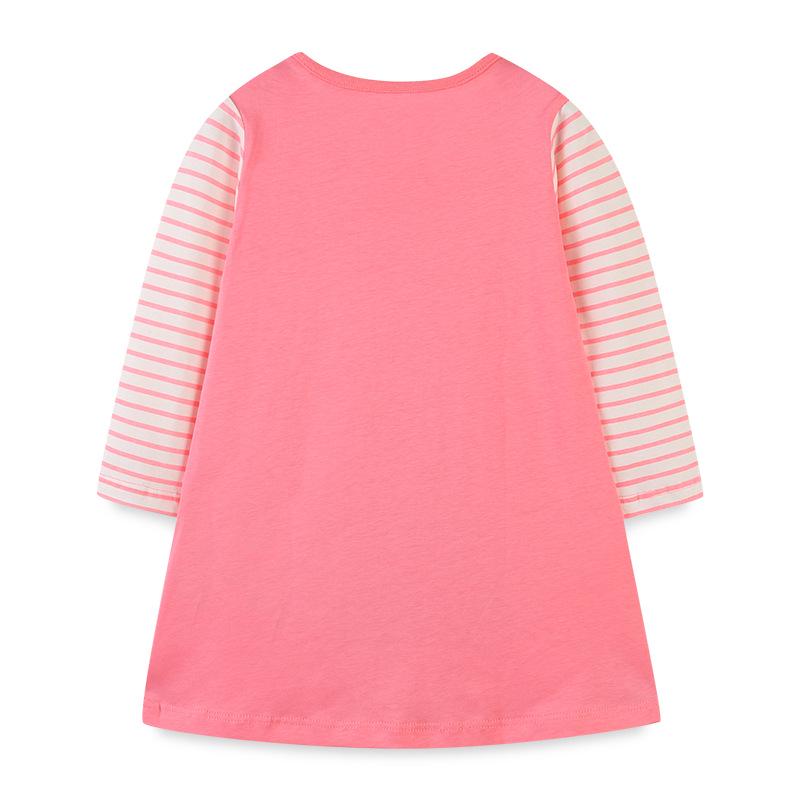 Mädchen Langarm Strick Baumwolle Cartoon Weihnachtsbaum Prinzessinnenkleid im europäischen und amerikanischen Stil für den Herbst