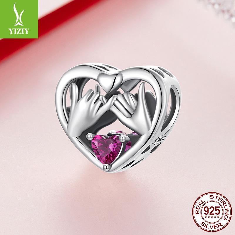 S925 Silver Love Eternal Agreement Beaded Wind Diy Bracelet Accessories Loose Beads