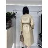 Women's Medium-length Khaki Trench Coat