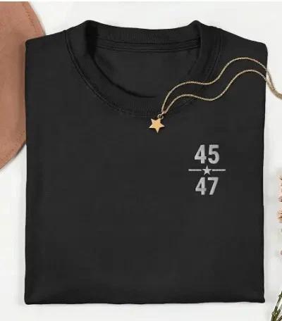 Trump 45 47  Shirt, Political Graphic Tee 47th President 3XL