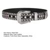 Clothes Accessory Punk Rock Rhinestone Waist Belt for Men Women, Adjustable Wide Rivets Retro Jeans Pants, Party Night Club Lightweight