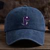Purple Dinosaur Patterned Baseball Cap with Adjustable Breathable Fabric Suitable for Outdoor Fishing, Hiking, and Casual Wear