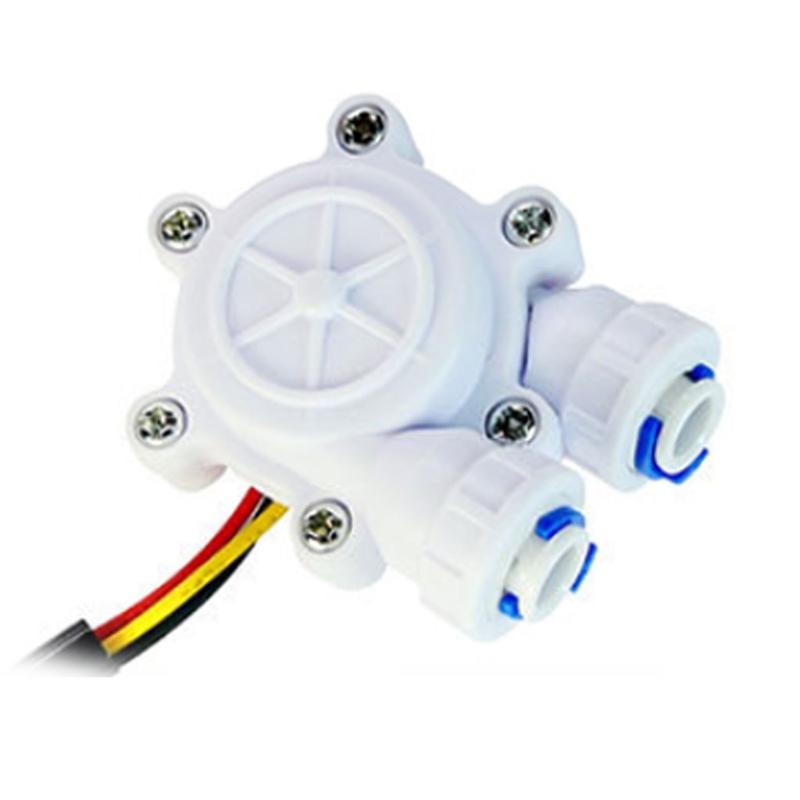 0.2-8L/min Water Hall Effect Flow Sensor Meter 1/4 Quick Connect Flow Meter Flowmeter Counter for Coffee Machine Plastic