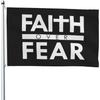2D Flat, 2D Door Banner, 1pc Multi Size Optional 2D Flat, Faith Triumphs Over Fear Flag Outdoor Decorative Banner Courtyard Banner with Eyelet Wall Ba