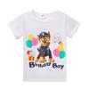 Paw Patrol T-shirt di Compleanno per Adulti Bambini Famiglia Cartone Animato Mamma Papà Magliette a Maniche Corte Estive Vestiti Ragazzi Ragazze