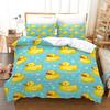 Luxury New 3D Print Yellow Duck Bedding Set Boys Girls Twin Queen King Size Duvet Cover Bed boys Adult Home Textileextile