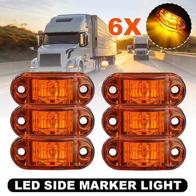2/4/6PCS Led Side Marker Lights for Trailer Trucks Caravan Side Clearance Marker Light Lamp Led Lorry Amber Red White