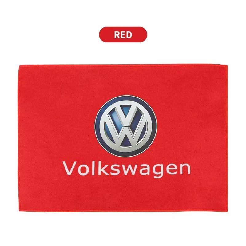 

VW GTI GOLF 2026 Hot For VW VOLKSWAGEN 1PCS Suede Fleece Car Logo Cleaning Towel Car Wash Rags For Volkswagen VW Touran Beetle G
