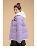 Drawstring Fake Two-piece Women's Autumn and Winter Jacket Short Hooded Jacket Loose Casual Student Warm Jacket 6 Colors