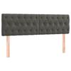 VidaXL 2x Headboards Bedroom Furniture Bed Accessories Single Bed Heads Interior Bed Frame Heads Dark Grey 346349