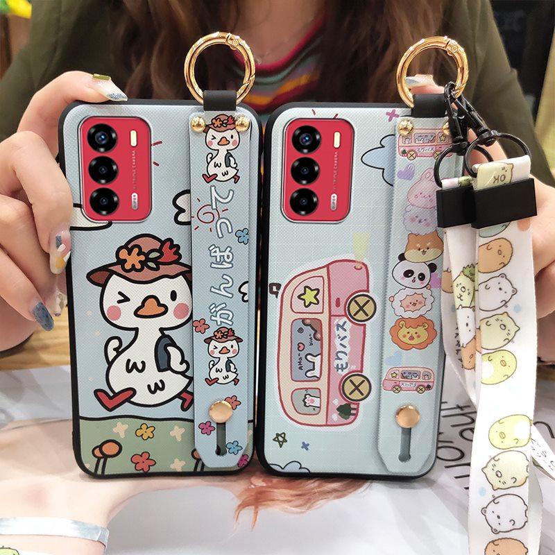 Durable Ring Phone Case For ZTE Blade V40 Vita/A72 Anti-dust Fashion Design Anti-knock Phone Holder Waterproof Wristband