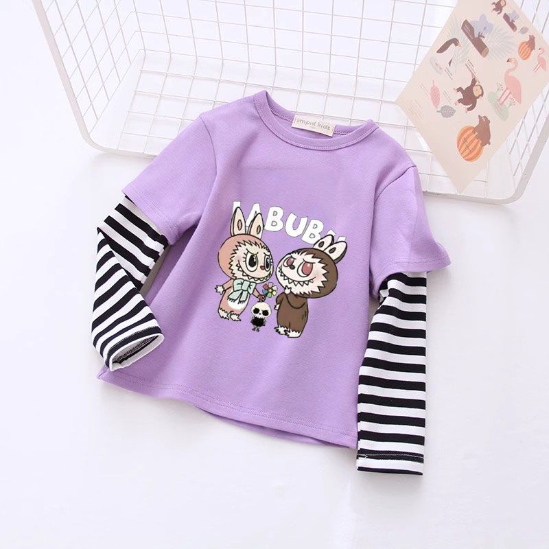Spring and Autumn Girls'  Casual Base Shirt Children's Top