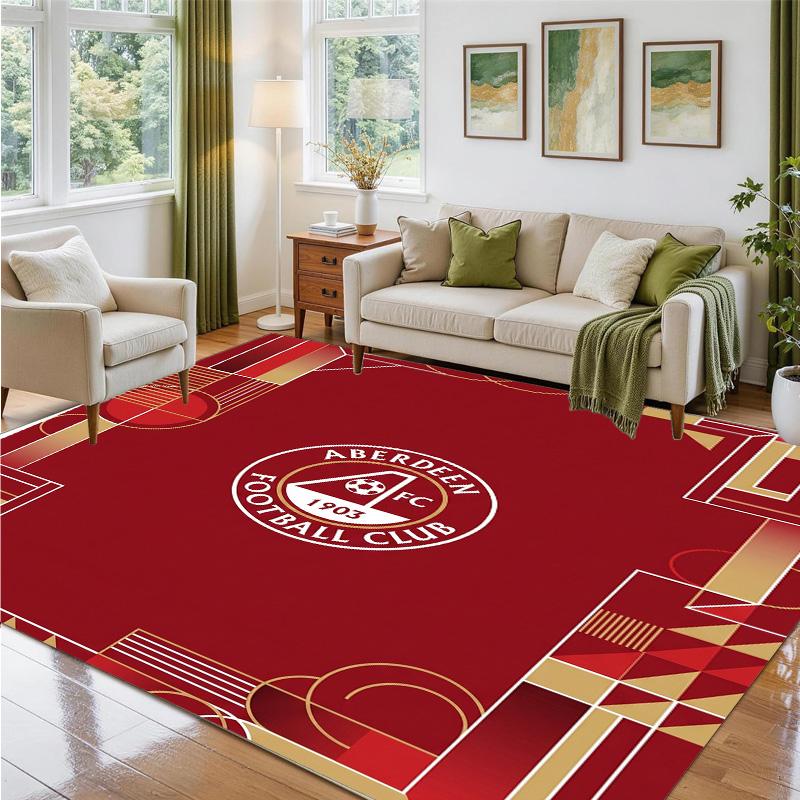 Aberdeen FC Design Crystal Velvet Rug Soft Decorative Mat for Bedroom Entrance