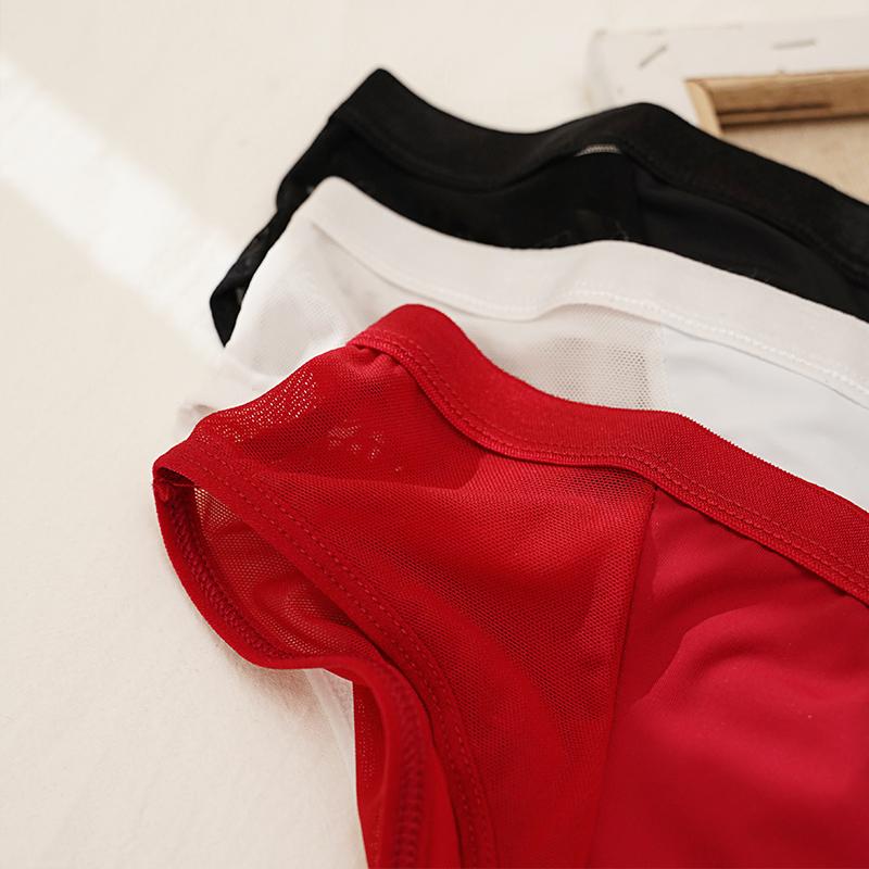 TERMEZY Dámské síťové kalhotky bezešvé spodní prádlo průhledné spodky s nízkým pasem sexy kalhotky