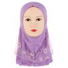 Muslim Children Kids 2 Layer Girls Islamic Scarf Arab Shawls Hijab For 7-11-Year Muslim Children