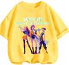 Stylish Urban Street Kpop Print T Shirt Summer Kawaii Casual Everyday Wear Children Round Neck Short Sleeve Top