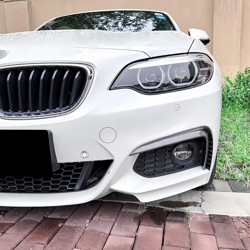 Splitter Labbra Spoiler Laterali Paraurti Anteriore Look Carbonio Lucido Per BMW F22 F23 F87 M2 M Sport 2014-20222014-2022 Copri Paraurti Anteriore