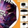 Custom Name Personalized Grand Theft Auto Print Umbrella, Auto Open Close, 8‑Rib Sturdy Frame, Commute Camping Hiking Use, Birthday Gift
