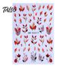 Autumn Manicure Sticker Leaf Nail Art Stickers, Waterproof Fall Maple Leaves Embellishments Decals, Self-Adhesive Stickers for Women and Girls