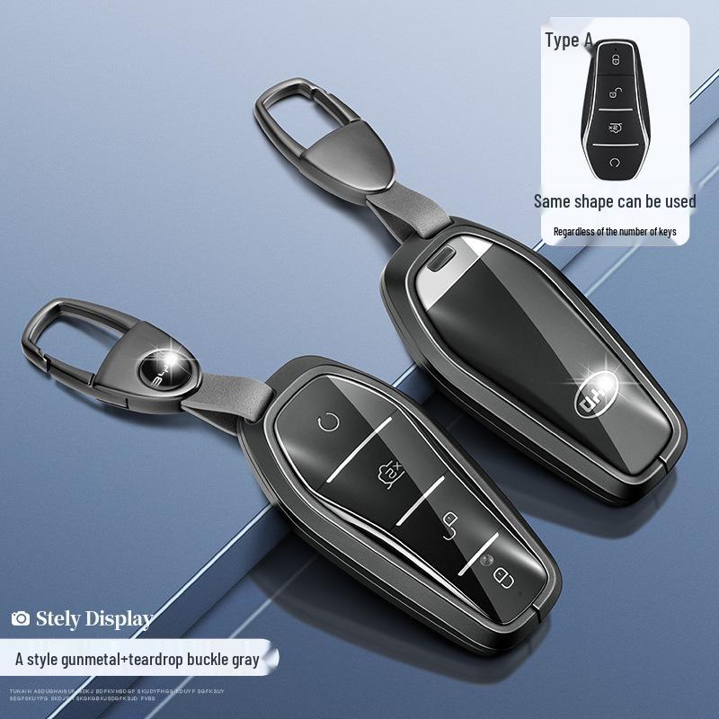 BYD Car Key Cover for Tang, Song, Qin, Yuan Pro/PLUS, Han DMI, E2 - Protective Shell with Buckle