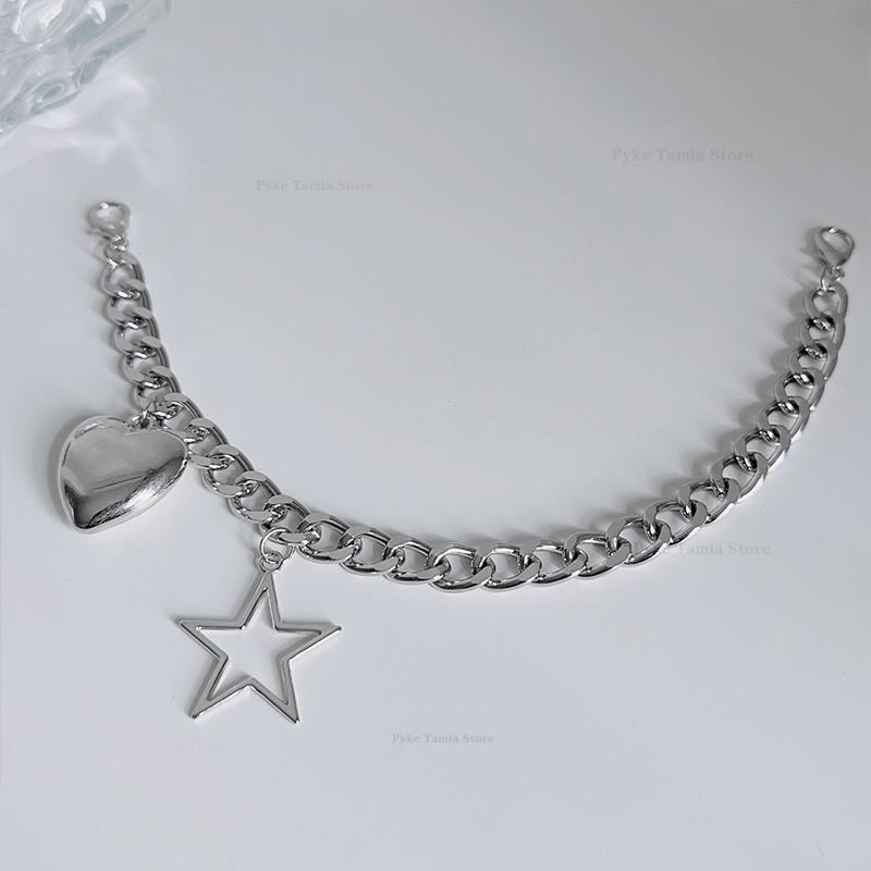 1pc Metal Hollow Stars Shoes Chain Large Heart Pendant Boots Buckles Women Shoe Decor Accessories Diy Fashion Party Jewelry Gift