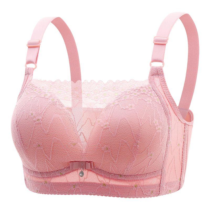 Underwear Text Large Size Thin Strapless Anti Glare No Steel Ring Anti Sagging Gathered Breasts Bra