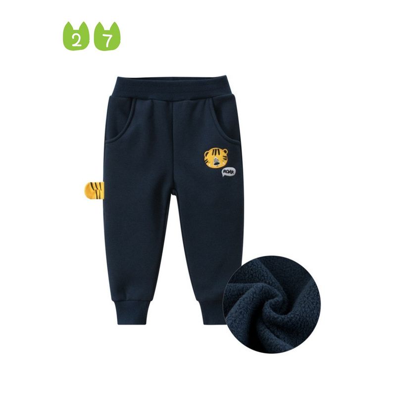 27Kids Winter Fleece-Lined Tiger Sports Trousers Children's Wear