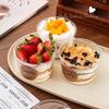 10pcs Round Pudding Cups With Lids And Spoons Transparent Mousse Cake Boxes Yogurt Cups For Birthdays Graduation Seasons Parties