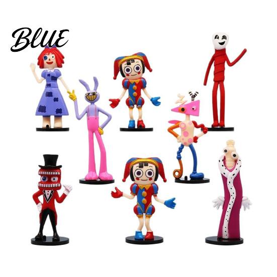 Anime Figure Kit 8Pcs Cartoon Circus Character Figure PVC Animation Inspired Model A