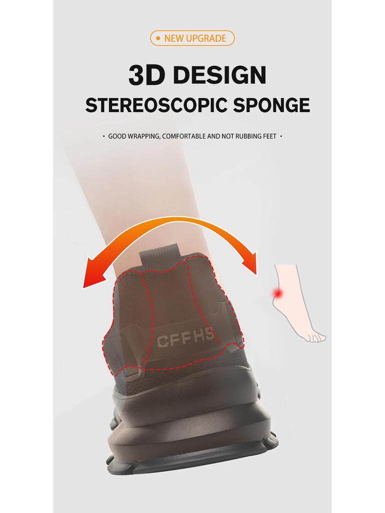 2024 Lightweight Steel Toe Work Shoes - Smash and Puncture Resistant, Comfortable, Woven Design.