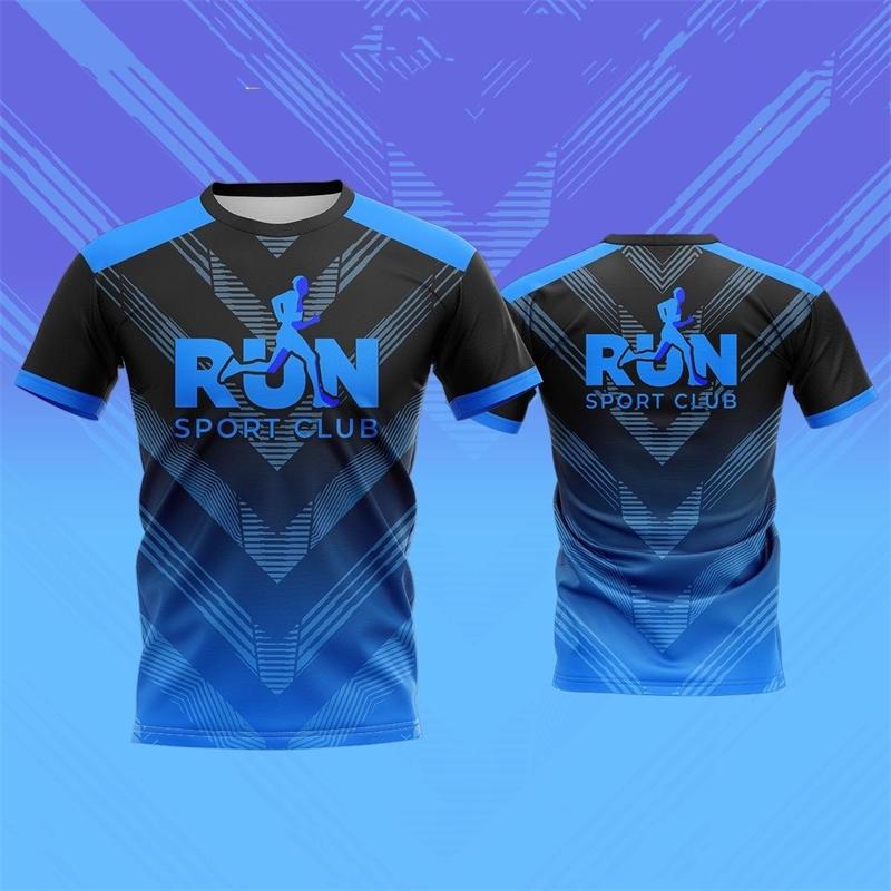 Fashion Running Sports T Shirts Summer Quick Dry Outdoor Fitness 3D Printed T-shirts Casual Oversized Breathable Tracksuit Tees