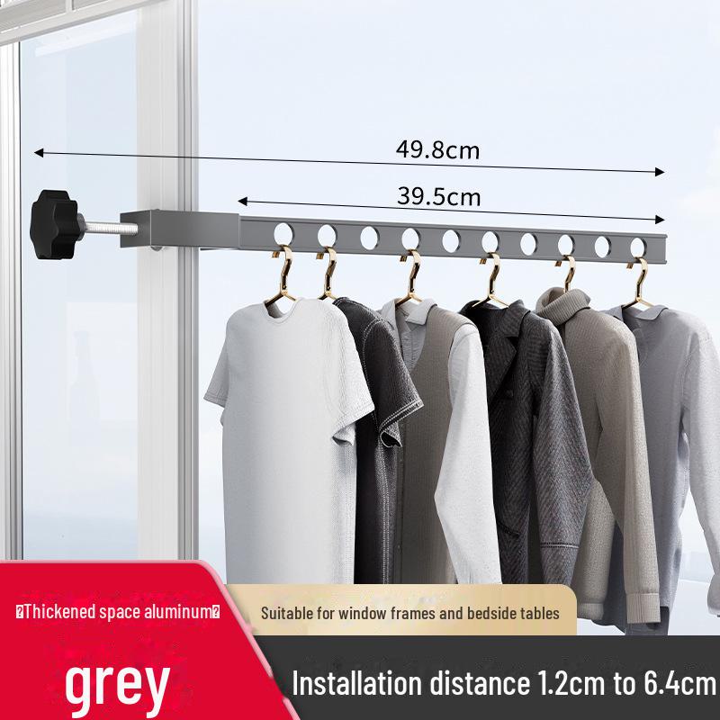 

Бесшовная сушилка для одежды Gao Wenhai: Модернизированная, простая, без перфорации, цельная бытовая штанга для подвешивания