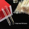 Individually Packed Bamboo Toothpicks: Portable, Small Portions In Transparent Bags, Pack of 2,000.