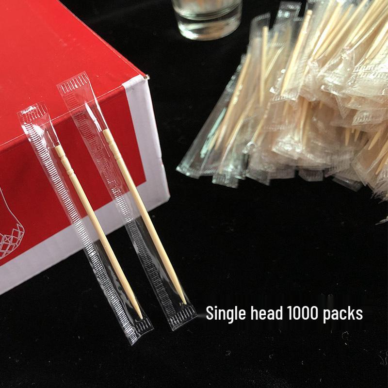 Individually Packed Bamboo Toothpicks: Portable, Small Portions In Transparent Bags, Pack of 2,000.
