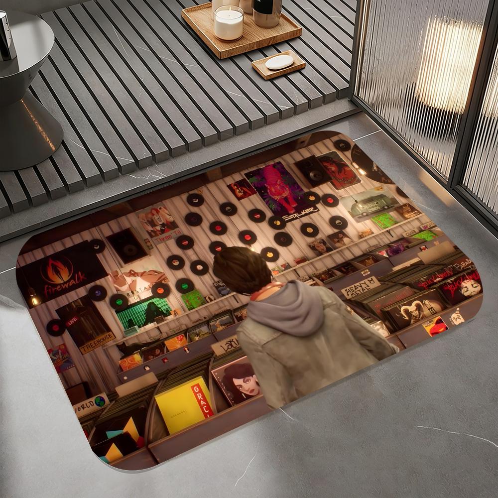 

L-Life is Strange True Colors Floor Mat Diatomite Bath Mat, Quick Dry Absorbent Non-Slip Door Mat 50cm x 80cm