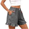 Shorts For Women Striped  Casual Summer Loose Pocket Shorts