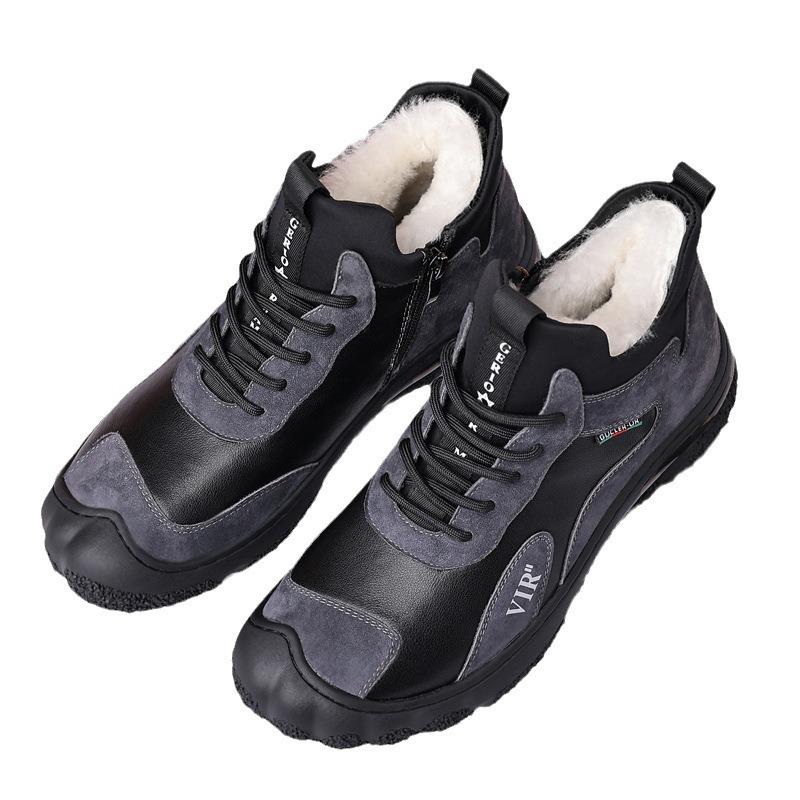 Winter Velvet Thickened Cotton Shoes Mid-outdoor Snow Boots Lightweight Sports Casual Shoes Warm Shoes