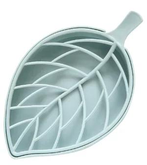 3 Colors Leaf Shape Soap Holder Non Slip Box Toilet Shower Tray Rack Toilet Laundry Soap Rack Tray for Basin