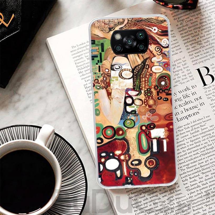 Kiss by Gustav Klimt Desig Cover For Xiaomi Mi 11T 10T 9T Pro 11 Lite Phone Case 12 12X 10 9 8 11i 6X 5X Ultra 5G Print Coque Fu