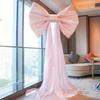 1pc Giant Pink Bow Party Decoration, Elegant Festival Event Decoration Polyester Pendant Suitable for Weddings and Celebrations