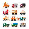 6pcs Set Kids Wooden Mini Cars Toy Cartoon Simulation Transportation Airplane Truck Model Montessori Education Toy Gift For Baby