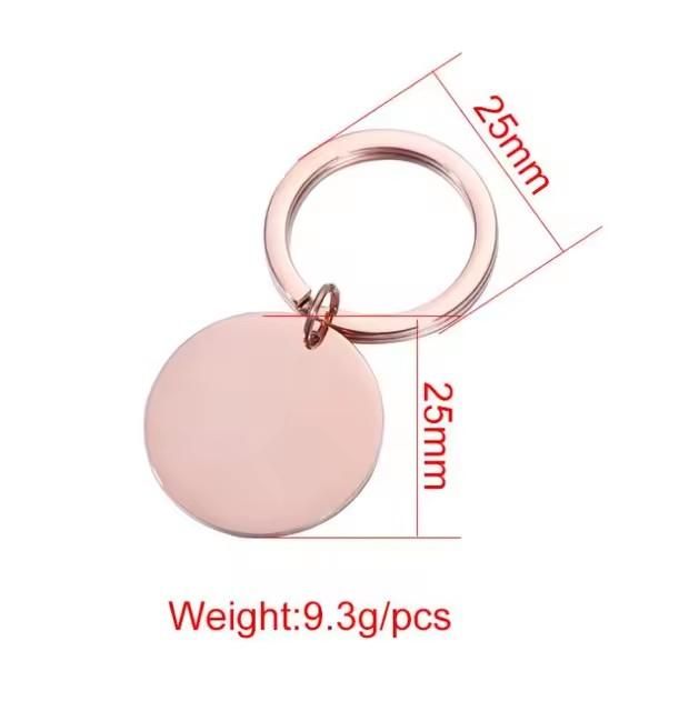 10Pcs/Lot Strip Blank Mirror Polished Stainless Steel Keychain For DIY Custom Women's Men's Keychain