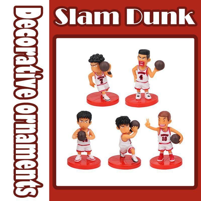 Exquisite Slam Dunk Hanamichi Sakuragi Rukawa Kaede Mitsui Hisashi Pvc Action Figure Model For Anime Enthusiasts