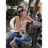 Silk-like Lace Trim Outerwear Camisole Top