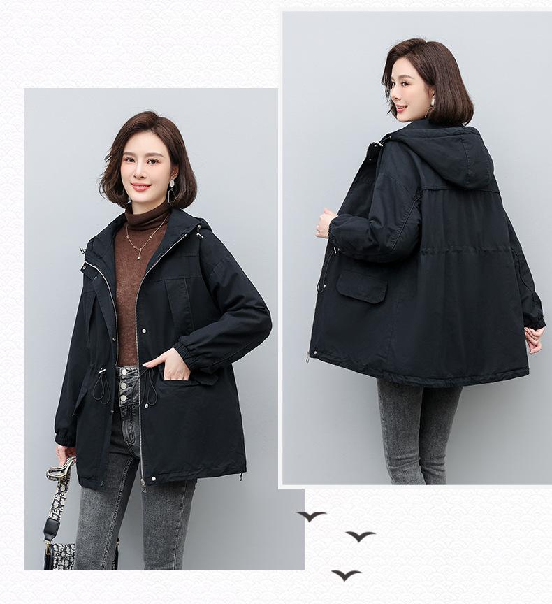 Parka Mi-Long pour Femme - Hiver 2024 Coupe Ample Tendance Manteau en Coton Doublé Polaire