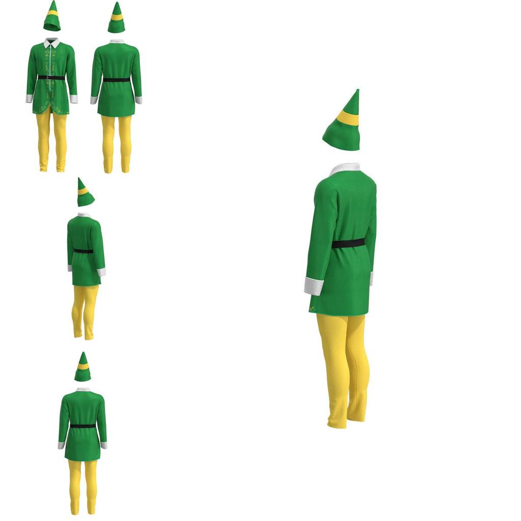 Authentic Men's Elf Cosplay Outfit For Halloween And Christmas