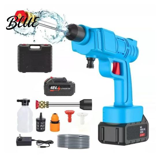 Car Wash Pressure Washer Portable Cordless 21V Electric Power Cleaner for Garden Patio Adjustable Nozzle Self-Priming Hose Lightweight Outdoor