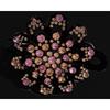 Retro Bun Hairpin with Three Teeth for Gripping. Fashionable Style Flower-shaped Three-toothed Duckbill Hairpin.