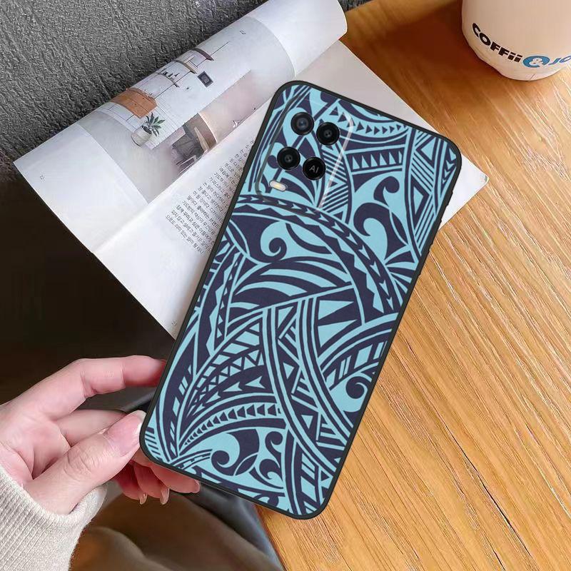 Maori Tribal Samoan Polynesian Print Case For Oppo A18 A38 A74 A94 A54 A58 A78 A98 A80 A60 A40 A96 A76 A16 A15 A17 A57 A5 A6 Pro