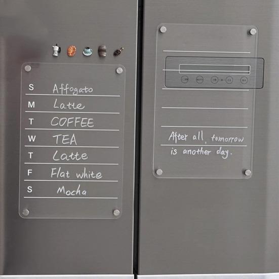 Magnetic Refrigerator Calendar Fridge Transparent Reusable Acrylic Dry Erase Board Household Organizer Whiteboard